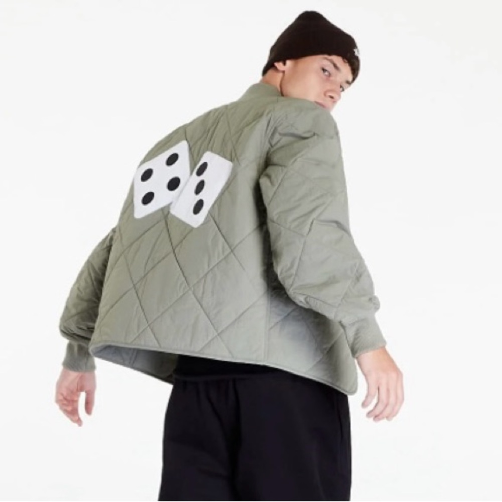 Stüssy Dice Quilted Liner Jacket Olive Green Rare Stussy Small